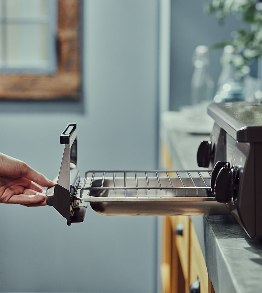 ガステーブルコンロ　コンパクトタイプ グリル使用写真