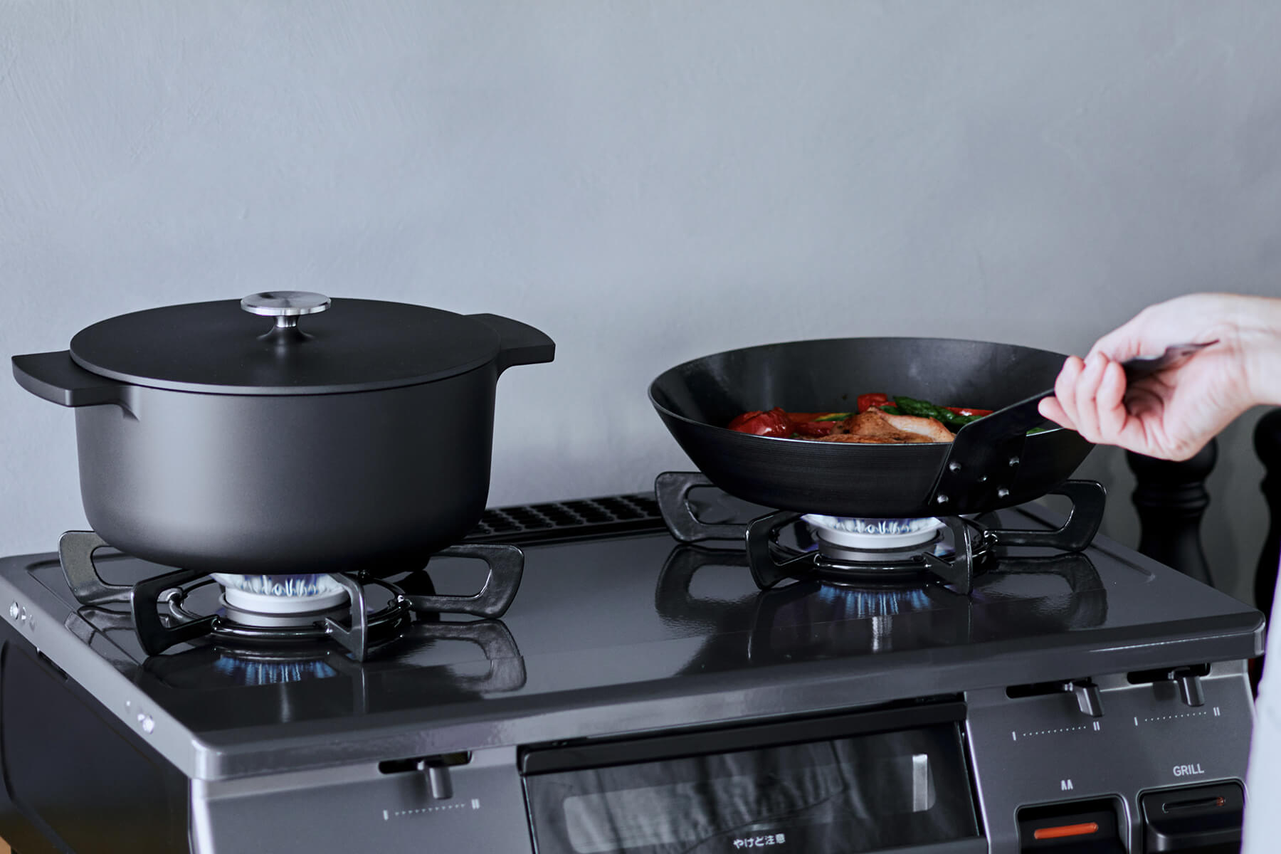ガステーブルコンロ　スタンダードタイプ 使用写真