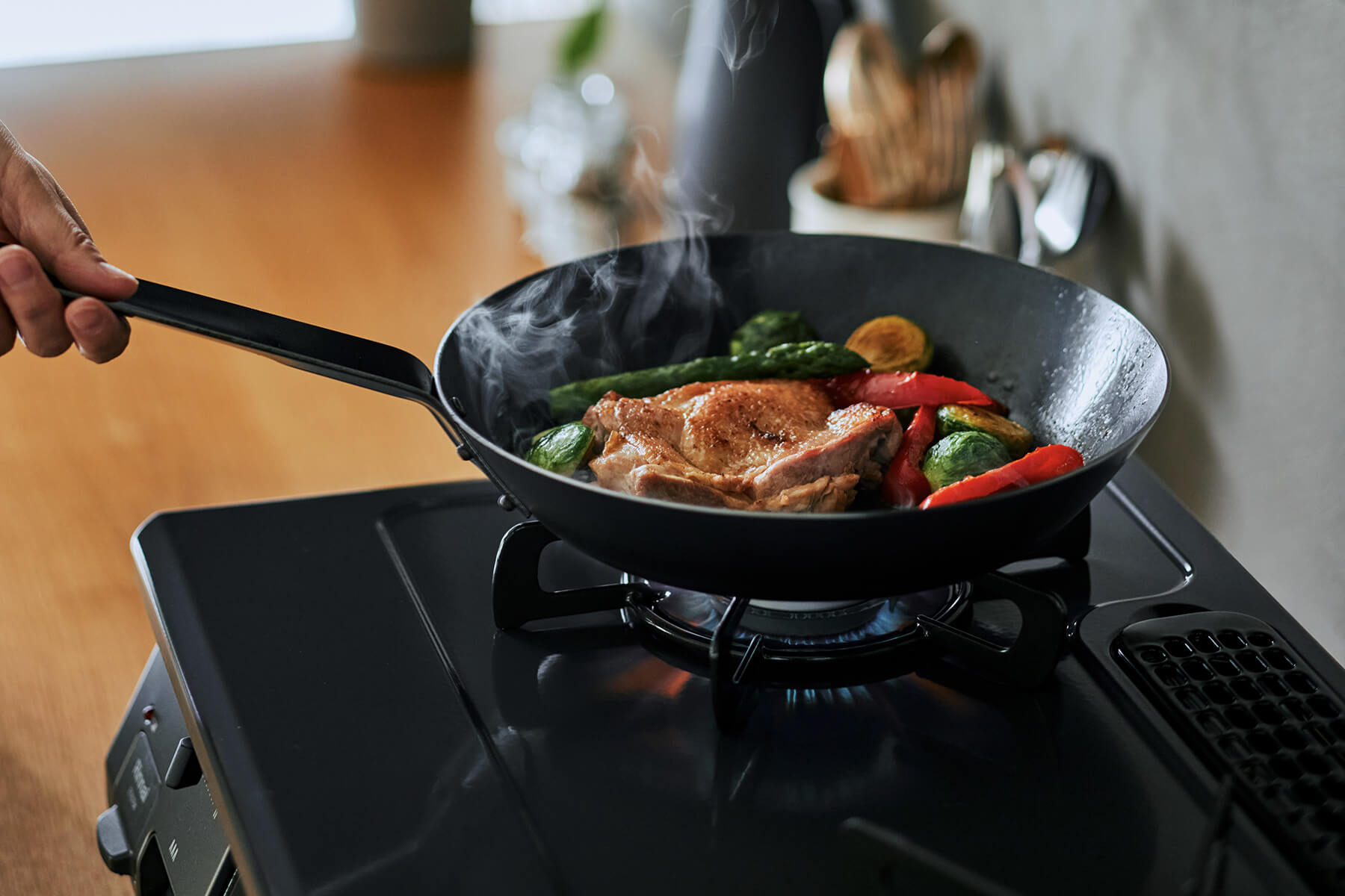 ガステーブルコンロ　スタンダードタイプ 使用写真